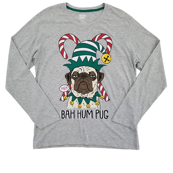 Seven Oaks Tops - “Seven Oaks” Holiday Pug Long Sleeve